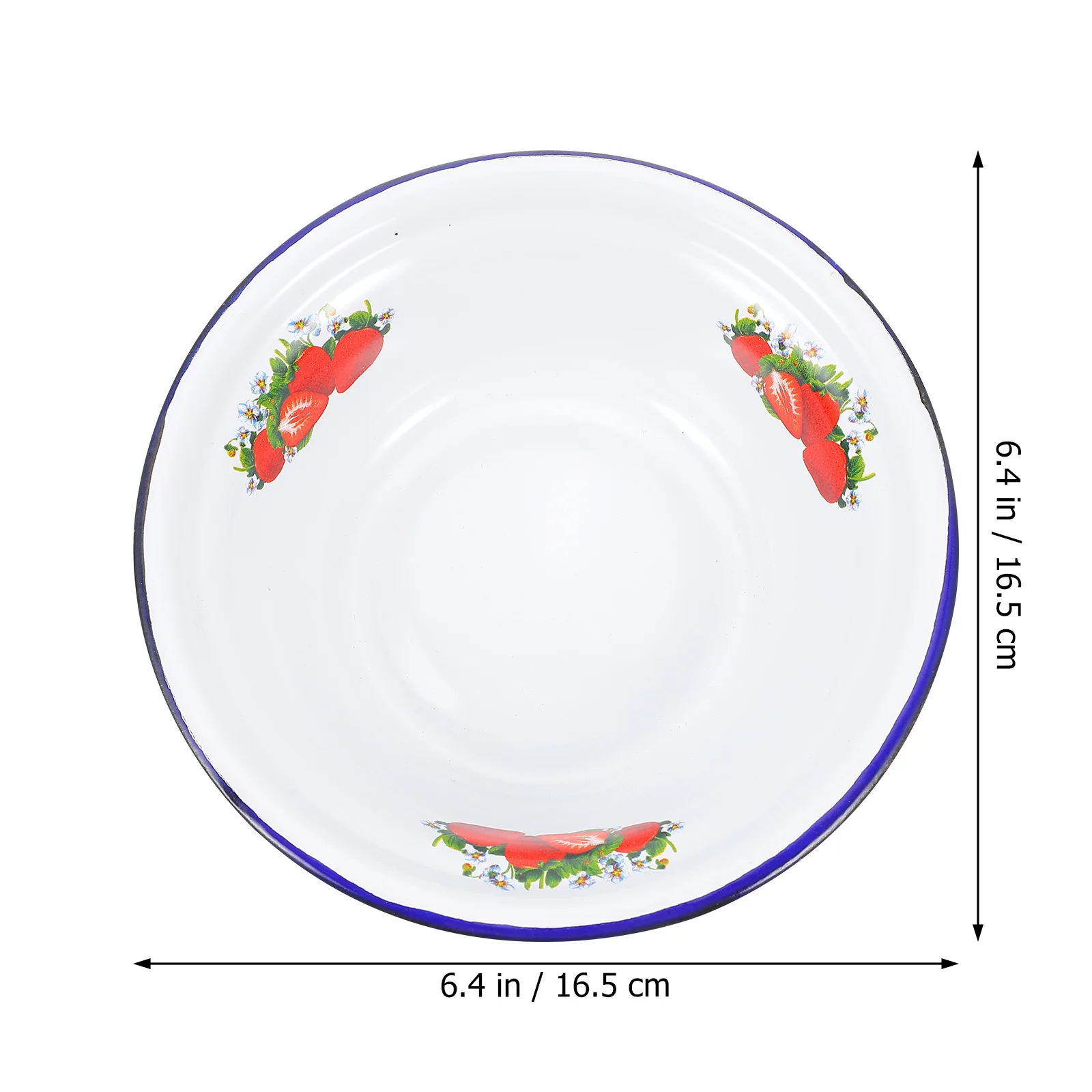 

2Pcs Enamel Soup Bowls Retro Vintage Enameled Basins Multipurpose Kitchen Use Mixing Dough Vegetable Fruit Bowls