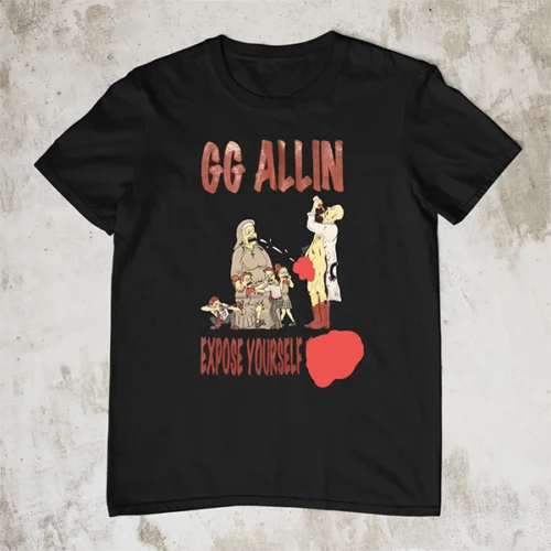 

Expose Yourself GG Allin Shirt Black Cotton Unisex All Size S-5XL