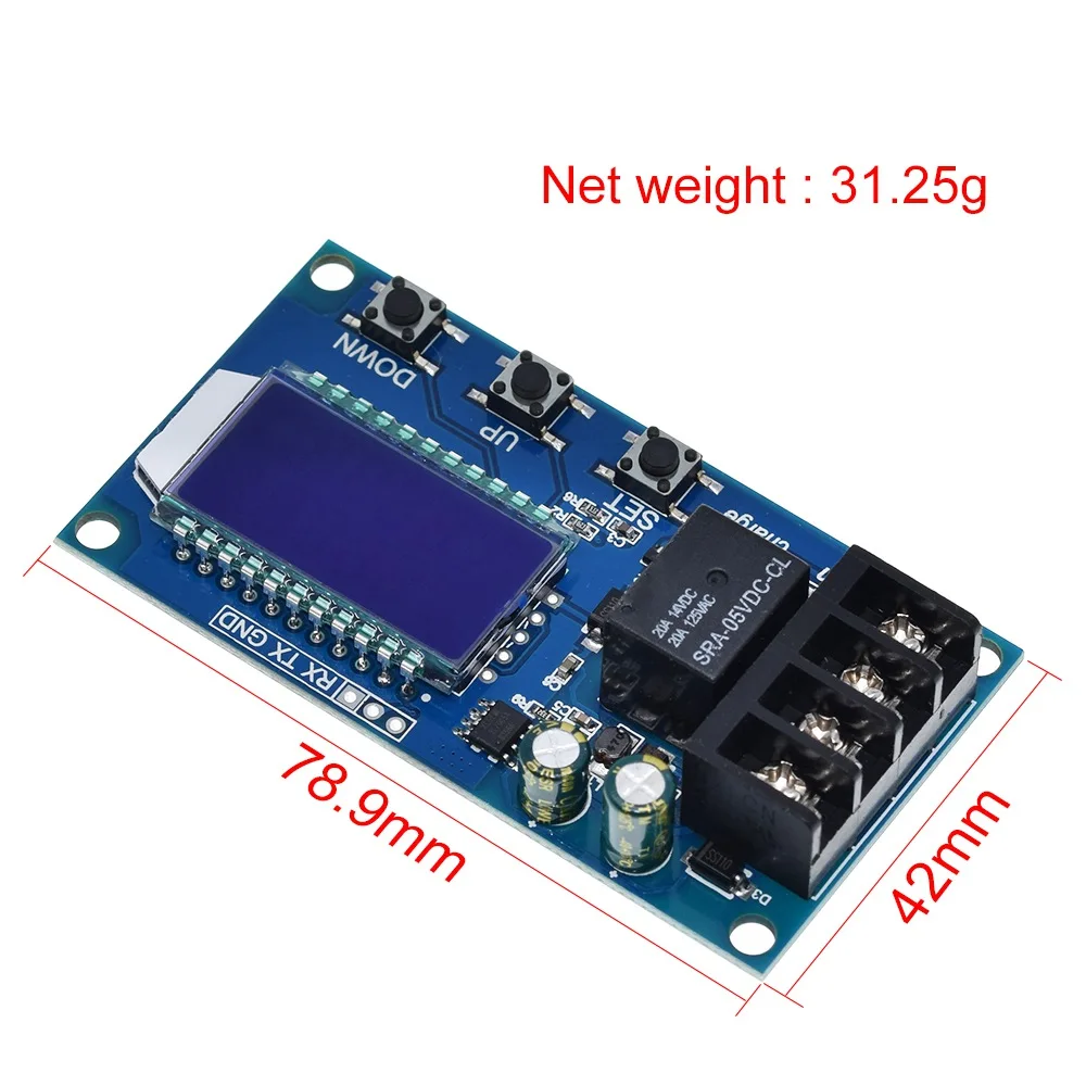  TZT 6-60V 30A Lead-acid Solar Battery Charge Controller Protection Board Charger Time Switch 12V 24V 36V 48V Battery Bapacity