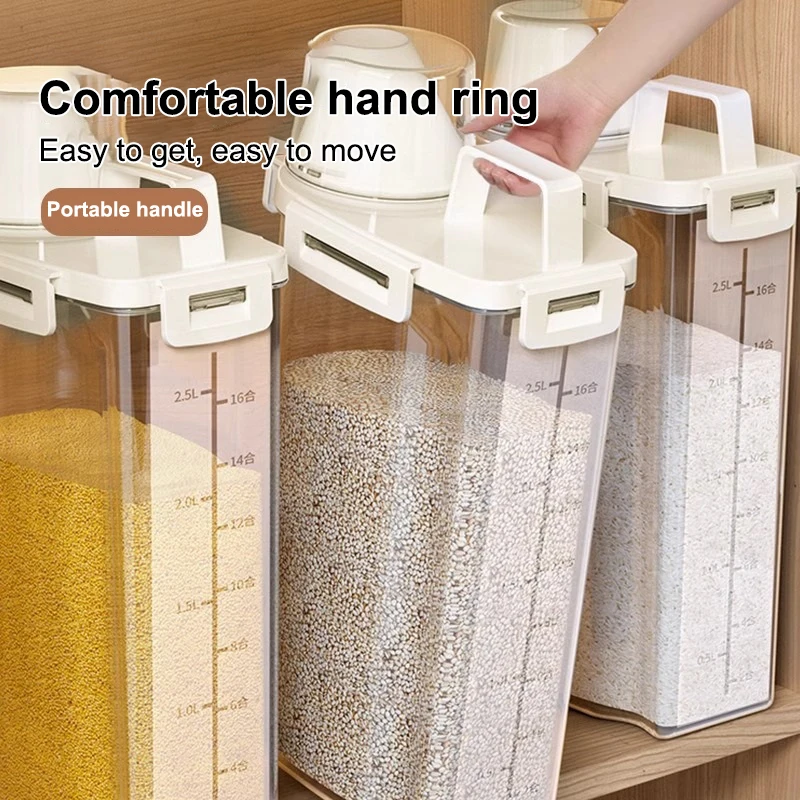 Hot Sale Reusable Laundry Detergent Dispenser Sealed Storage Container For Grain Miscellaneous Storage Tank Kitchen Storage Box