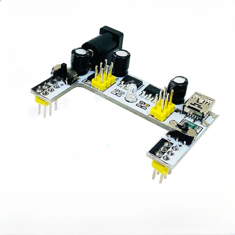 2PCS White bread board dedicated power module 2-channel bread board module 5V/3.3V DC voltage regulator