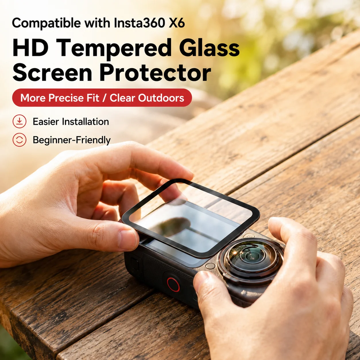 Tempered Glass Screen Protector For Insta360 X6 Accessories Anti-scratch Film For Insta 360 X6 Full Coverage Protective Film
