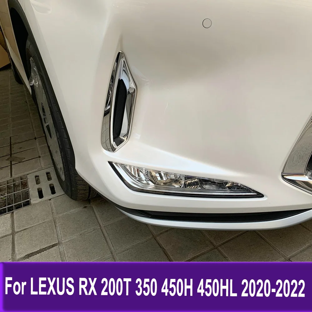 

Car Accessories Front Fog Light Lamp Eyebrow Cover Foglamp Foglight Trim For LEXUS RX 200T 350 450H 450HL 2020 2021 2022