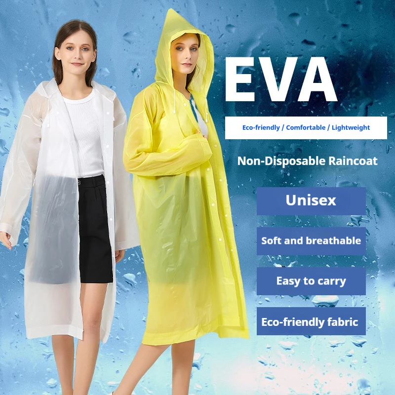 Verstärkter Outdoor-Regenmantel für Erwachsene, Wasserdicht, Verschleißfest, Langlebiger Reise-Regenschutz