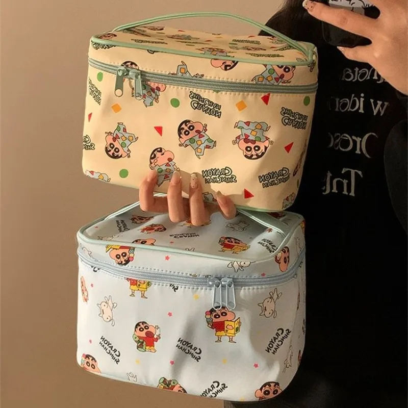 

Crayon Shin-chan Makeup Bag Cute Cartoon Portable Skincare Products Travel Bag Fashion Large Capacity Storage Toiletry Bag