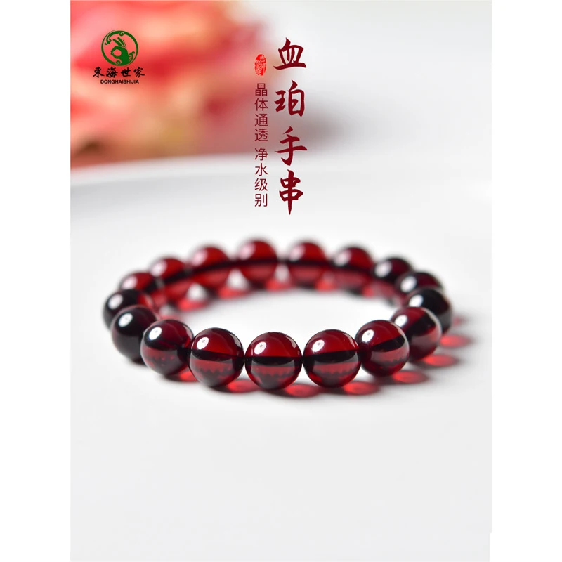 Bracelet, Loose Gemstone Beads, Single-Strand ,, Agate, Blood Amber Men And Women