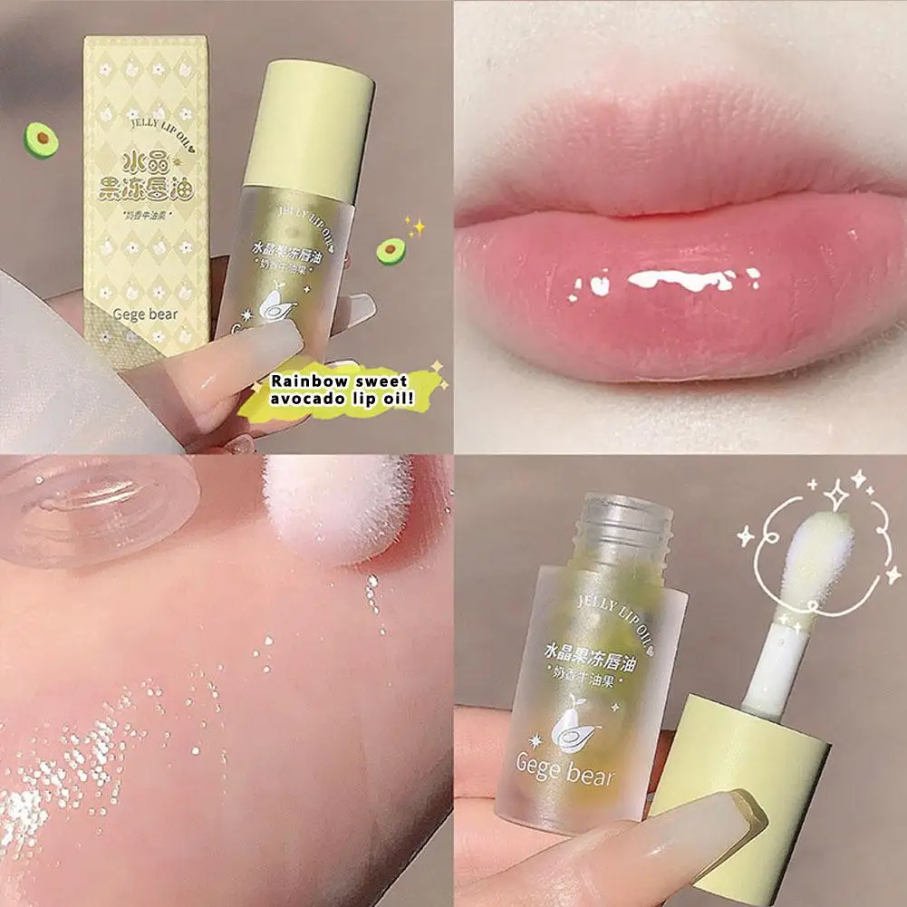 Crystal Jelly Lip Oil Ultra Moisturizing Lip Treatment Hydrating Balm Gloss Duo Anti-Lip Line Care Jelly Lip Oil