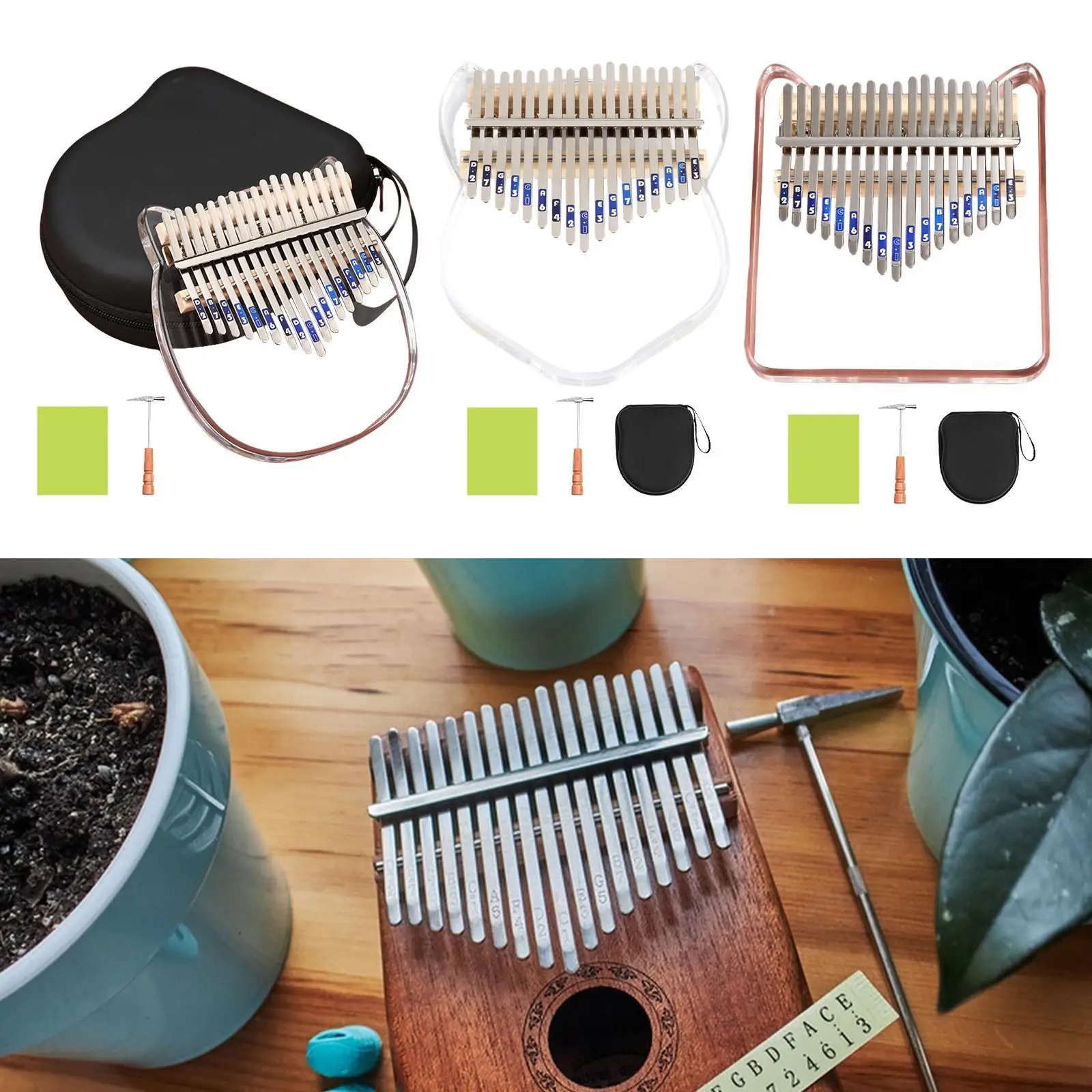 

17 Key Mini Kalimbas Finger Piano for Kids and Adults Professional Beginners