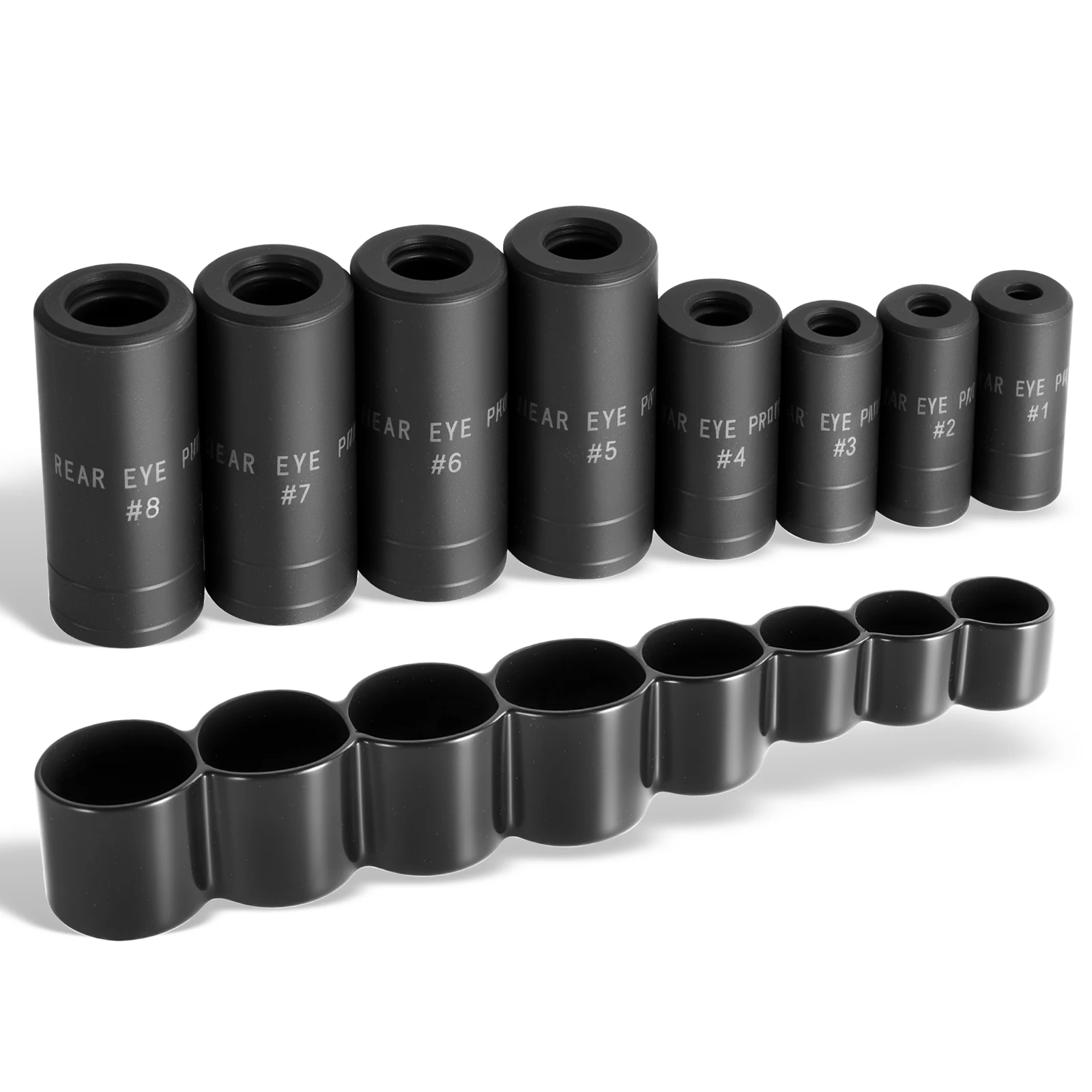 8/10PcsTap Socket Set with Storage Holder Use with 1/4" and 3/8" Drive with Socket Holder for Tight Space Fractional Tap and Die
