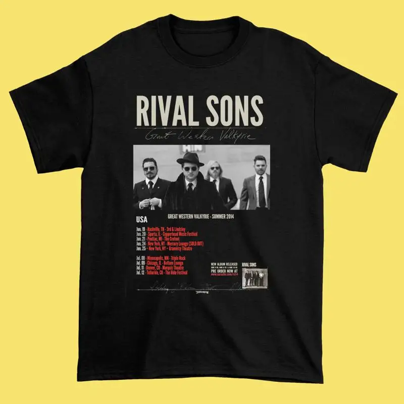 HOT Rival Sons Band Black Cotton All size S 345XL  T shirt HRB205