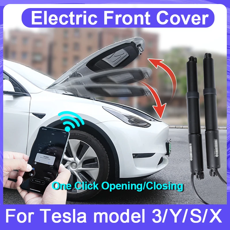 Electric Front Cover for Tesla Model Y 3 X S 2024 Highland Trunk Power Strut Auto Free Lifting Lowering Car Door Open Closer