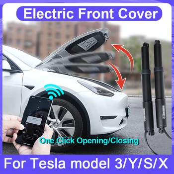 테슬라  용 전기 전면 커버, 모델 Model Y 3 X S 2024 하이랜드 트렁크 파워 스트럿, 자동 프리 리프팅, 자동차 문짝 열림 닫힘