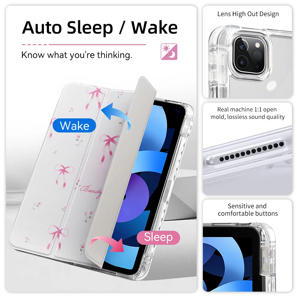 2025 Nuovo per Ipad Air 7th Generation Custodia per IPad A16 11th 10th 10.2 "Mini7 Air6/5/4 Pro 12.9 11 13 M3 M4 M2 Cover astuccio