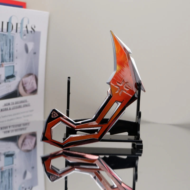 16 cm/6,29 Zoll Valorant Leuchtversionen VCT Range Klauenmesser mit Holster Katana Messer Metall Waffenmodell Ornamente Junge Spielzeug Geschenke