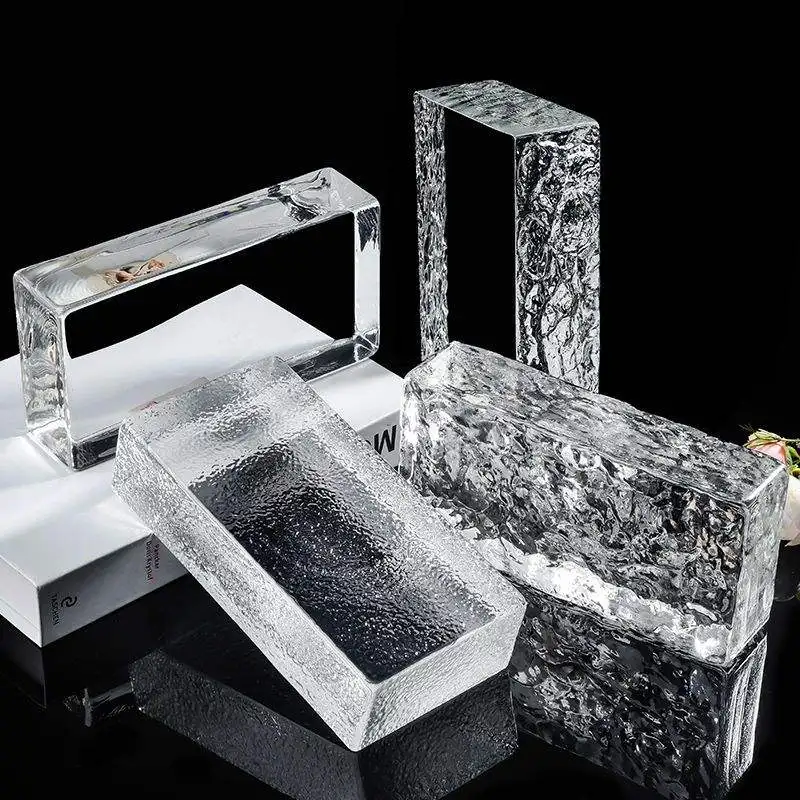 Partition Wall Exterior Wall Architectural Decoration Transparent Multi-color Rectangular Glass Brick