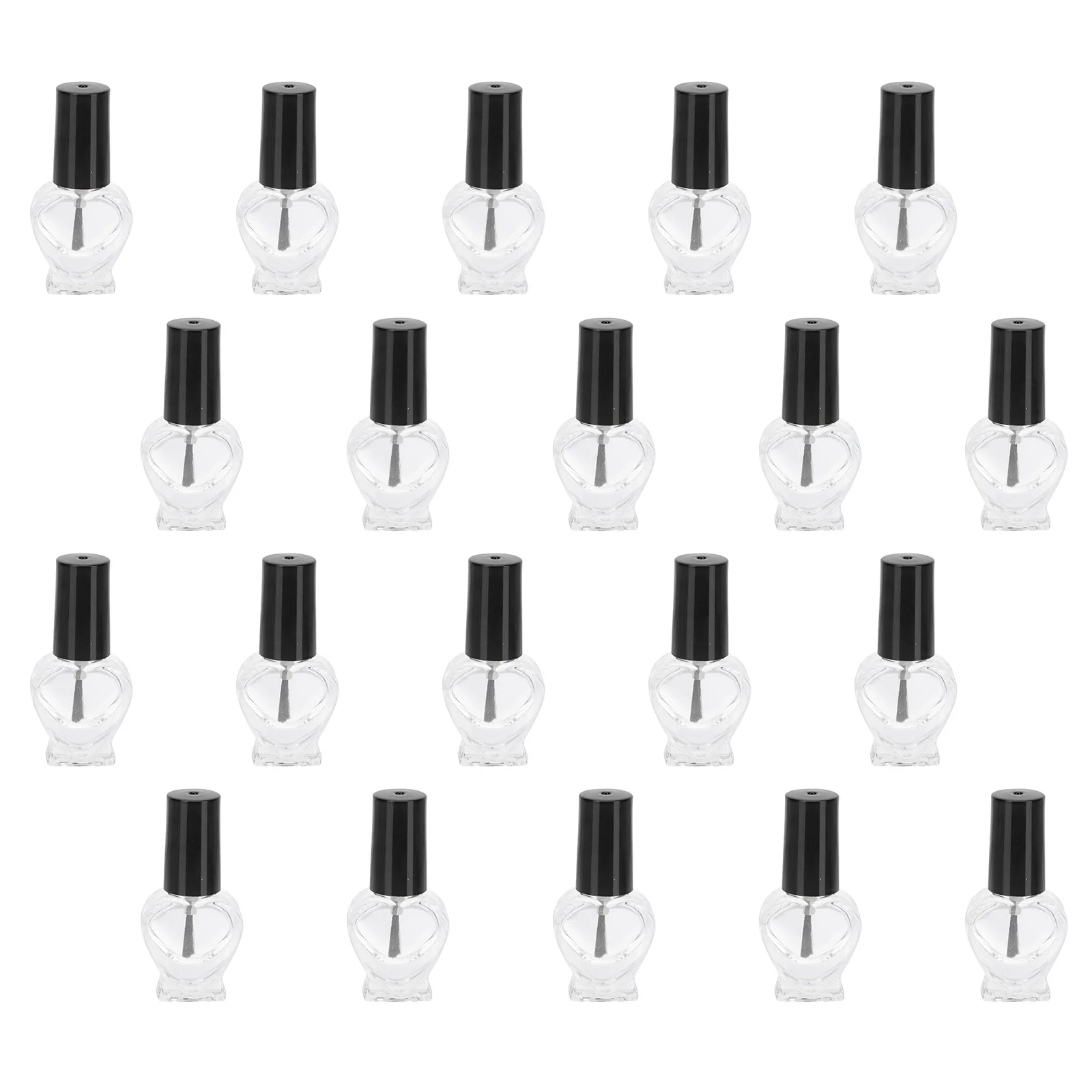 Nail Bottles Polish Empty Glass Gel Bottle Brush With Containers Refillable Diy Clear Vials Holder Vails For Art Storage Makeup