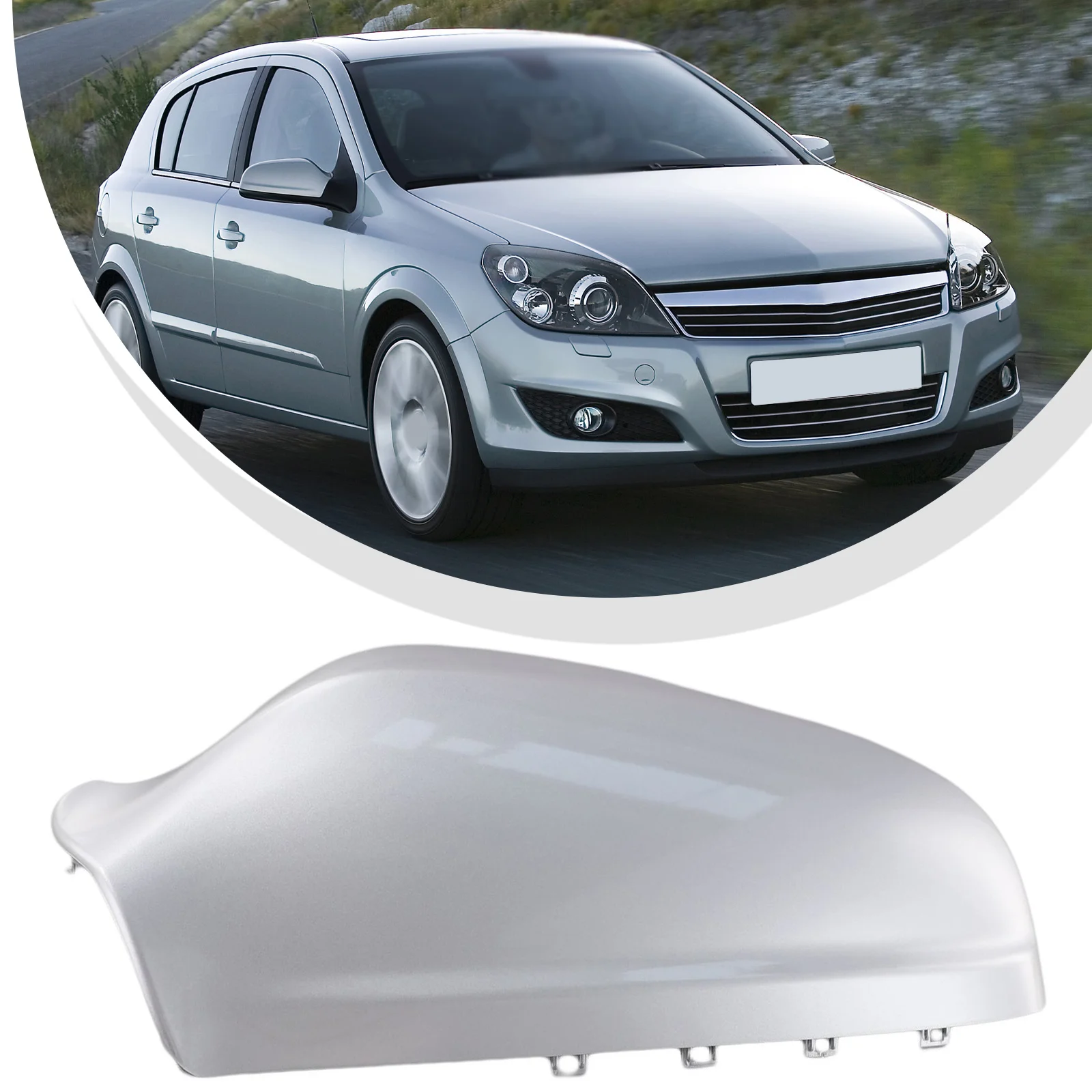 

Автомобильный внешний зеркальный чехол, серая защита автомобильного зеркала, простая установка, идеально подходит для Astra H