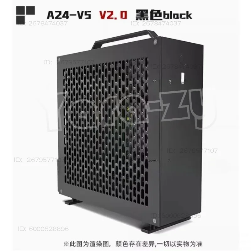 Mini A24-V5 2.0 dual-slot single display 1u power supply itx chassis, double-sided chamfering