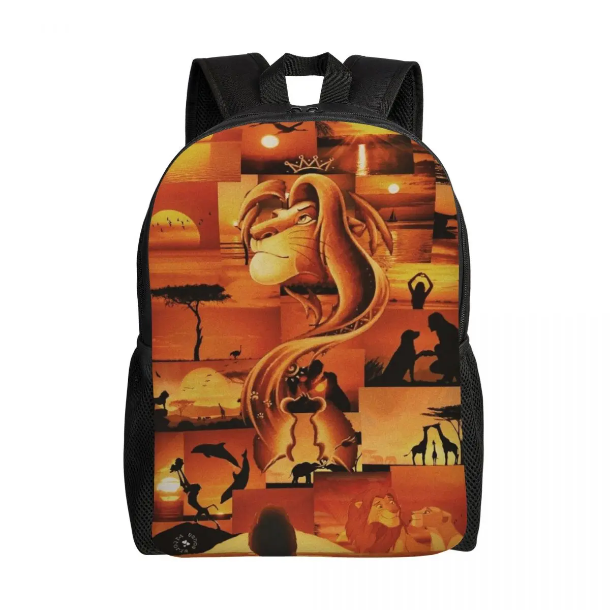 

Custom The Lion King Backpack for Women Men Water Resistant College School Movie Cartoon Bag Printing Bookbag