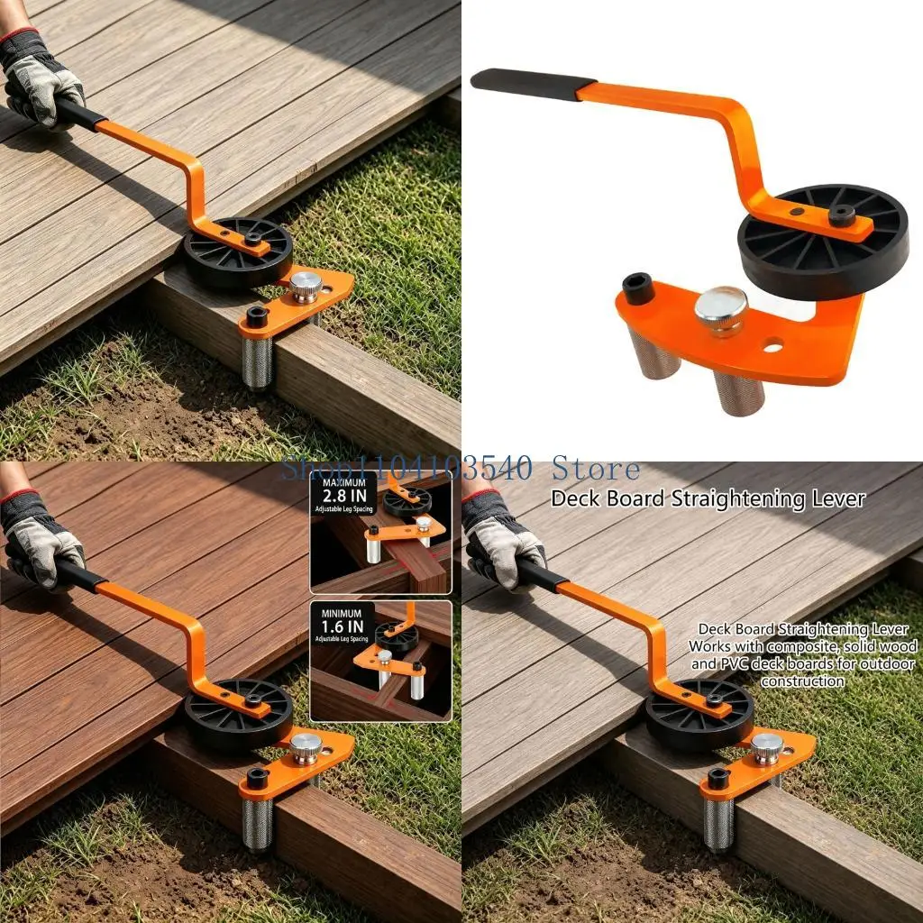 02DC Board Alignment Tool for Deck Installation with Roller Pressure Disc, Metal Frame and Manual Leverage Handle for