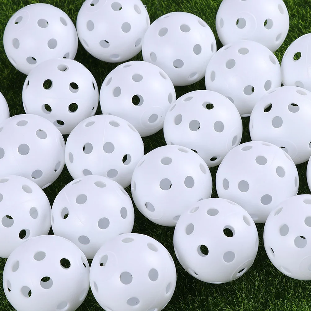 25 Pcs Golf Practice Ball Interesting Toy Balls Outdoor Indoor Small Hole Plastic Convenient Hitting Practicing