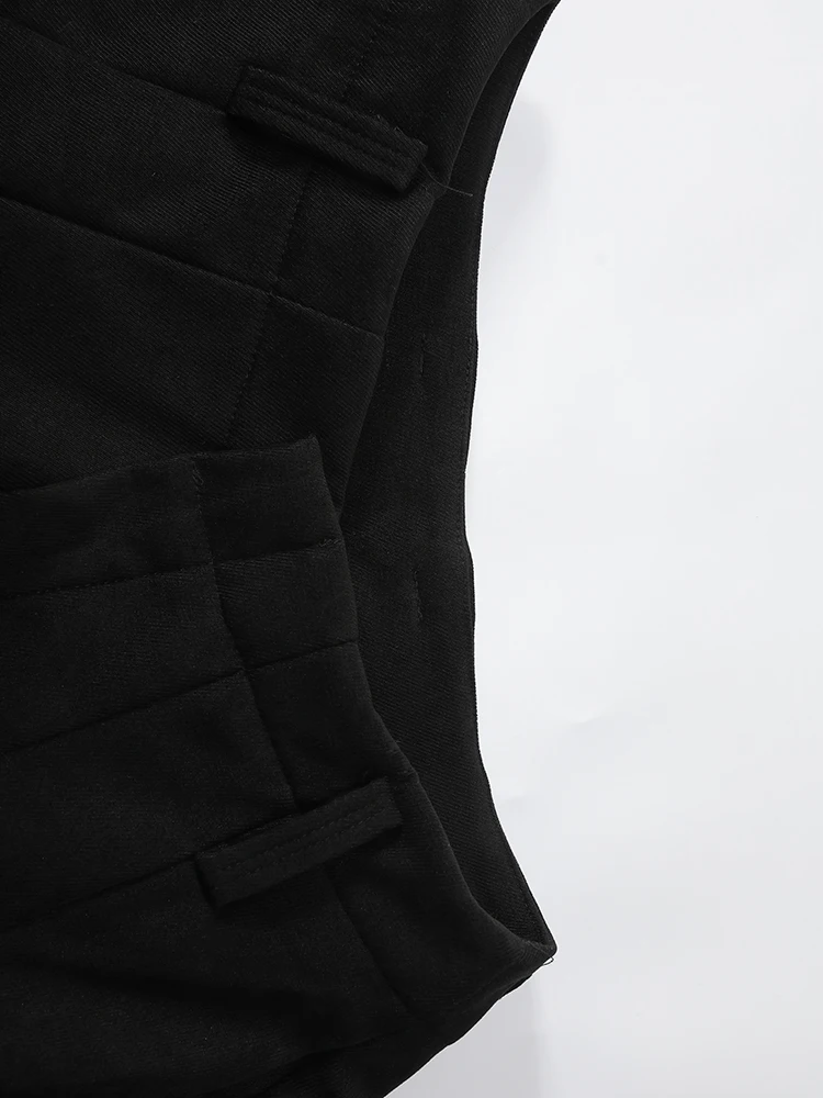 [LANMREM] 2026 Winter New Thick Warm Pants For Women High Waist Pleated Wide Leg Trousers Office Lady Clothes Minimalism 26C967