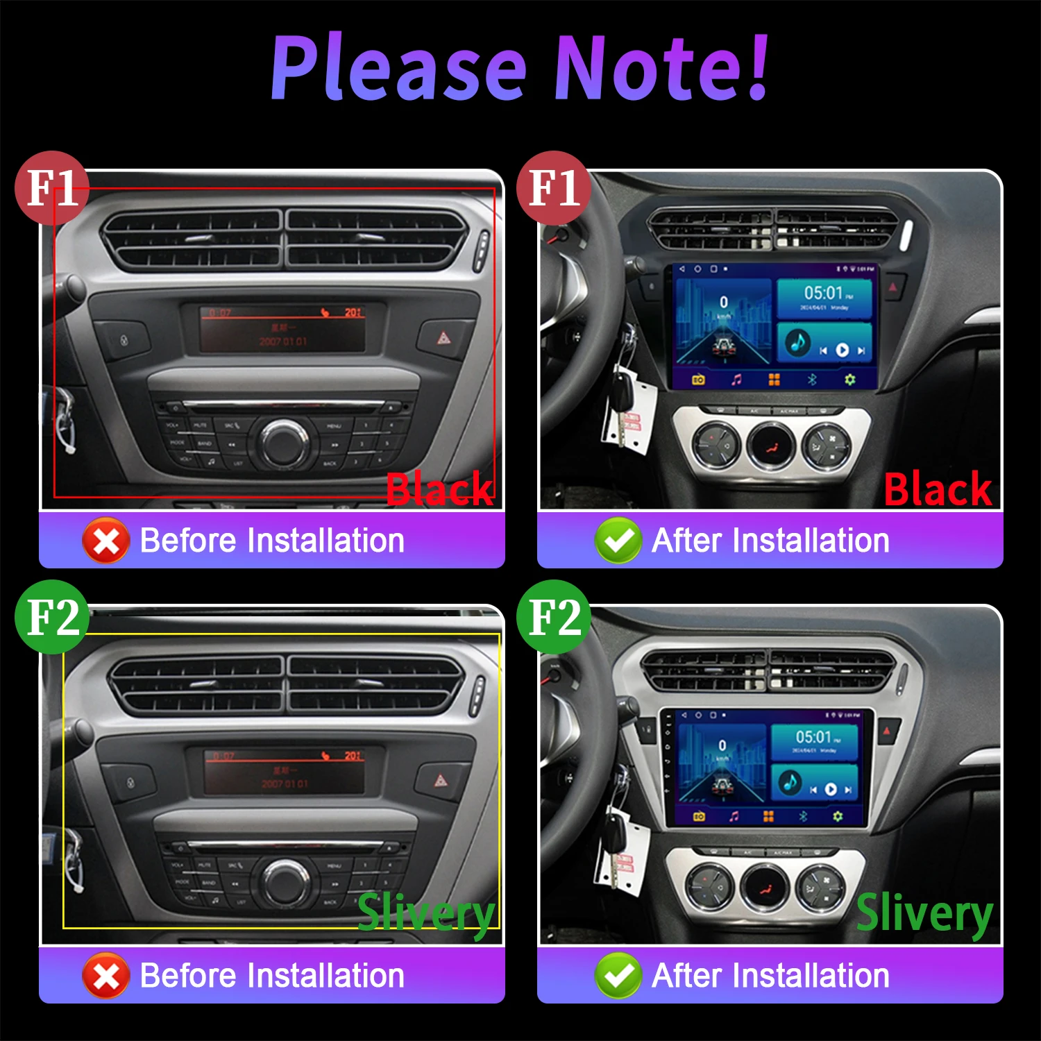 For Peugeot 301 Citroen Elysee 2013-2018 Wireless Carplay Radio Multimedia Player Car Android 14 Multifunction 2K QLED Screen