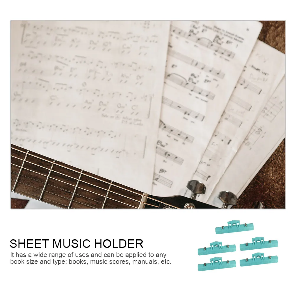 

Book Page Clip Piano Keyboard Wind Clips Sheet Light Green Abs Holder
