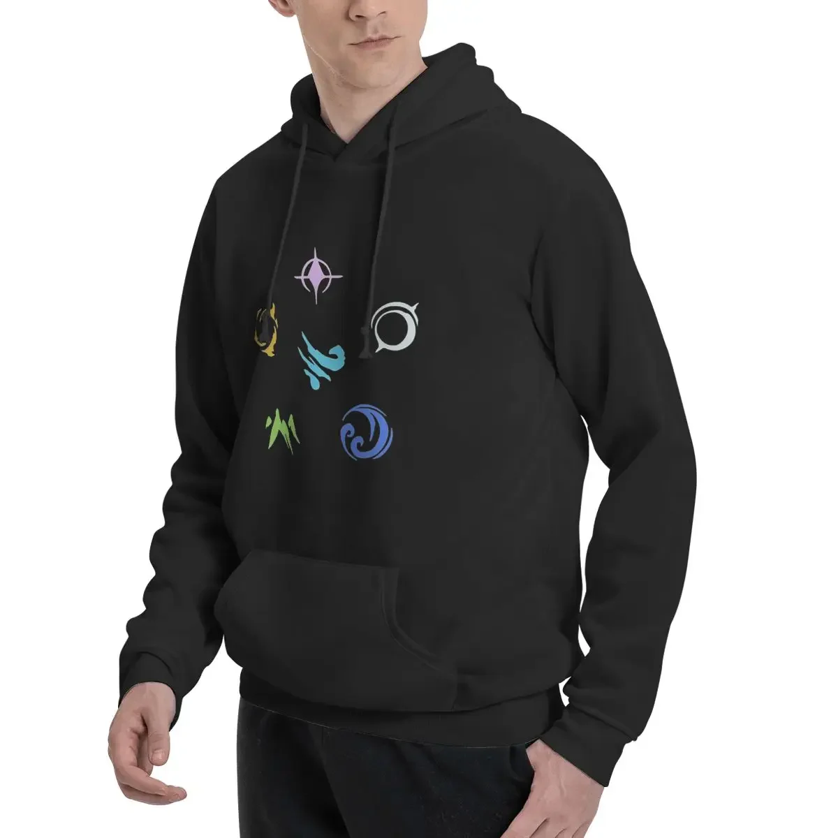 Six Primal Forces Hoodies Men's Women Casual Pullover Sweatshirts Hip Hop Long Sleeve Streetwear Autumn Winter
