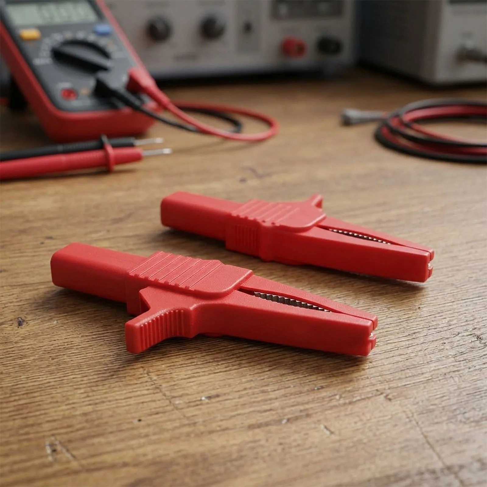 10 Pieces Copper Crocodile Clips with 4mm Banana Socket for Multimeter Testing Support Up to 1500V 32A Electrical Clips