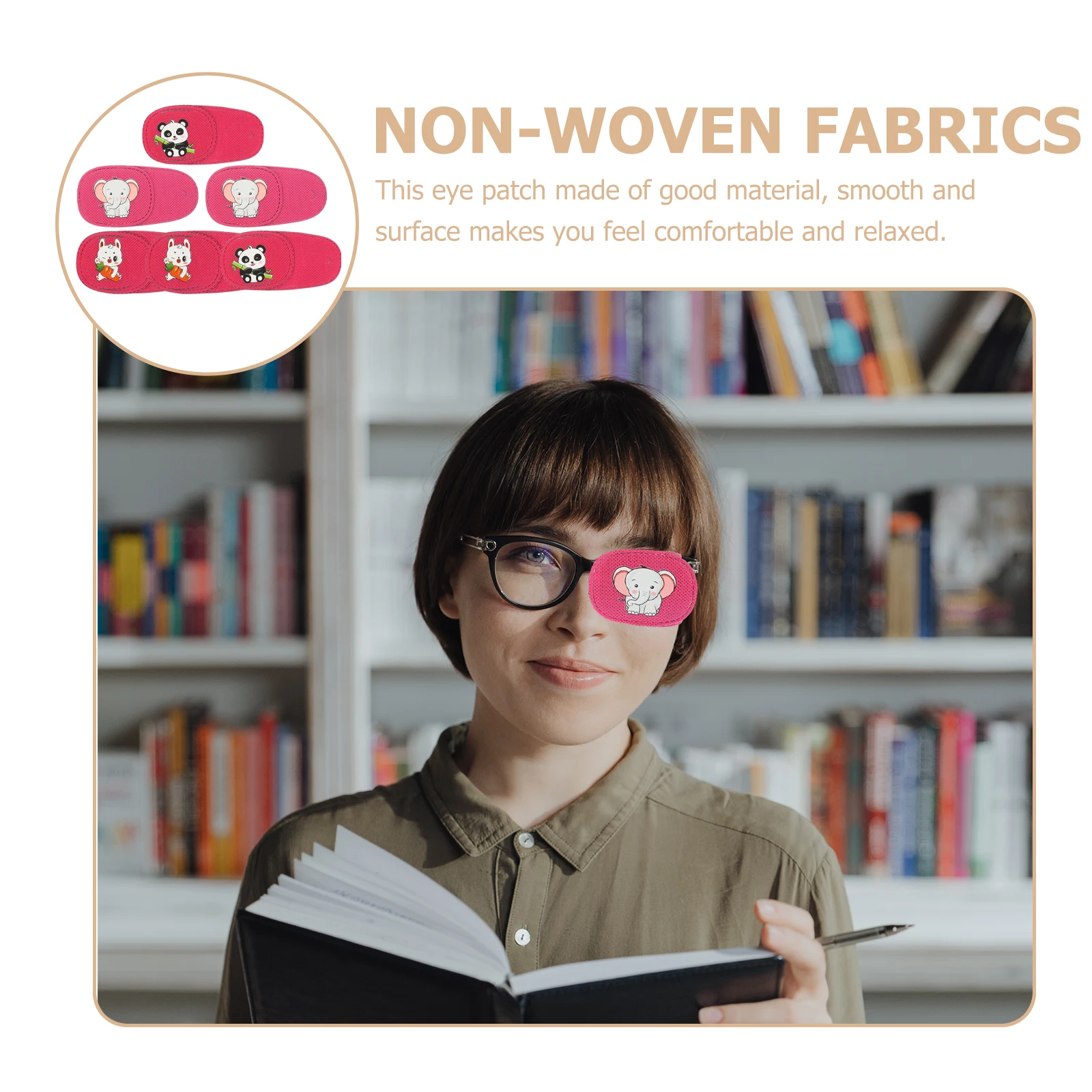 

6pcs Patch Amblyopia Correction Non-Woven Reusable Patches For Lazy Eye Comfortable Breathable Eye Covers Cartoon