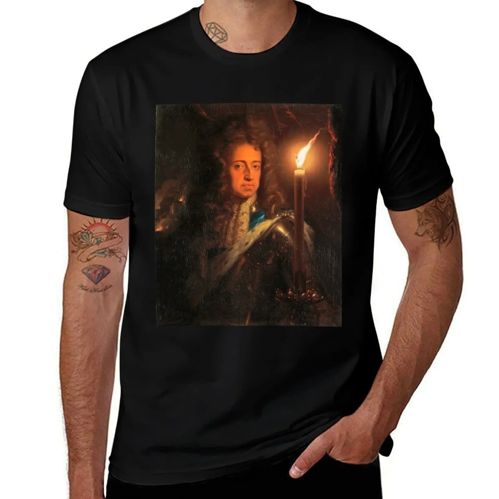 

King William III painting T-Shirt funny meme t-shirts baggy shirts customs summer clothes plus size men clothing