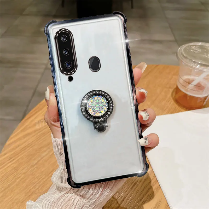 Gem Simple Transparent Phone Holder Case On For Samsung Galaxy A17 A20 A20S A30S A21S A22 A23 A30 A26 A27 A31 A32 A33 A37 4G 5G