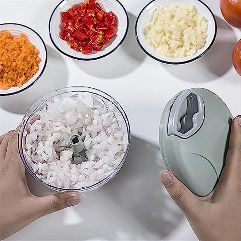 500/900ML Portable Garlic Chopper Manual Meat Mincer Crusher Vegetable Onion Cutter Food Kitchen Chopper Kitchen Tool