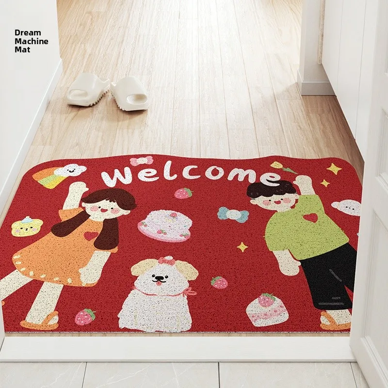 

Indoor Outdoor Doormat Dust Removal Tead Circle Cusizable Entryway No Cleaning Required Dir Resistant Cartoon Home Foo...