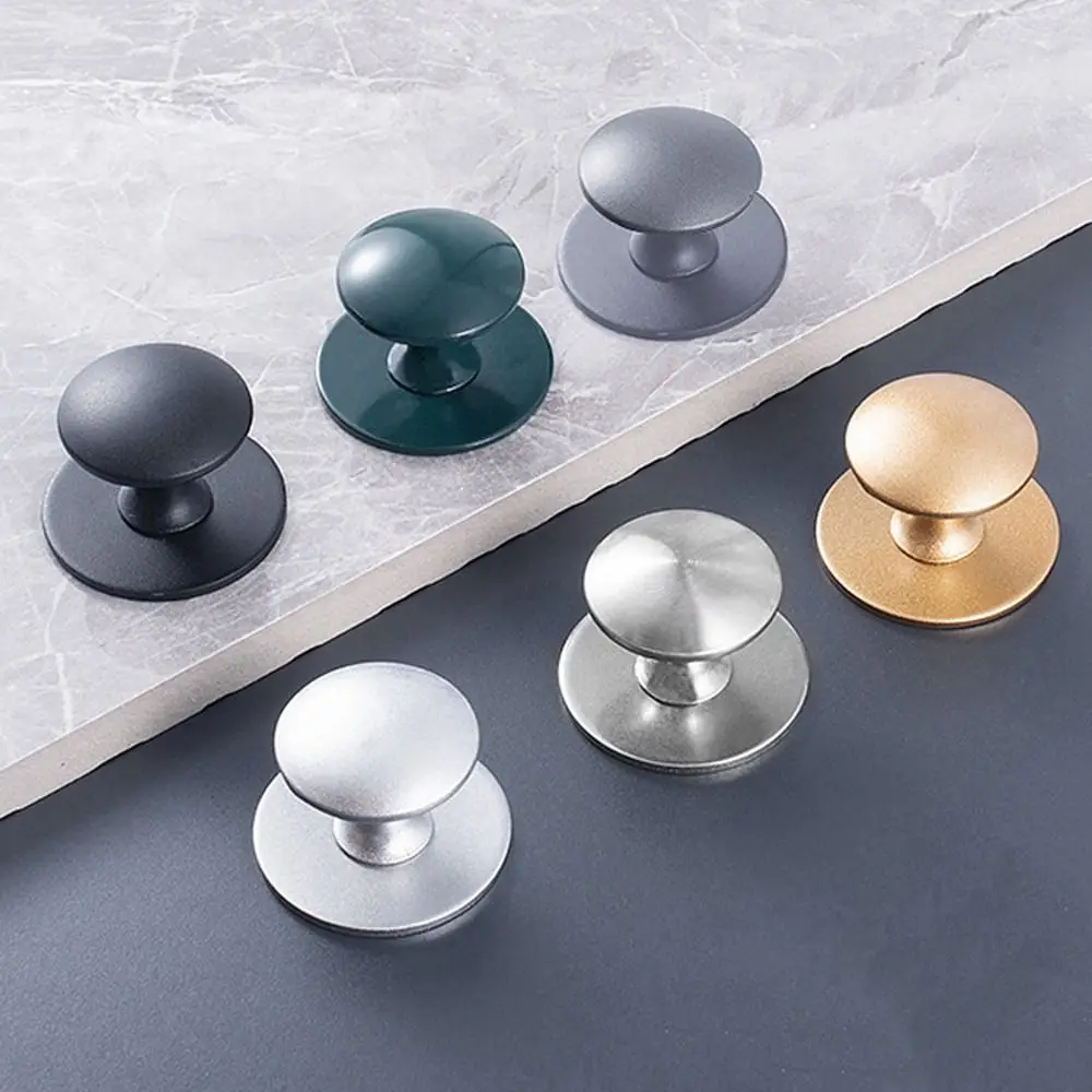 Stainless Steel Round Door Knob, Simple Single Hole, White Drawer Knob, Wardrobe Handle, Cabinet Kitchen Drawer Handle