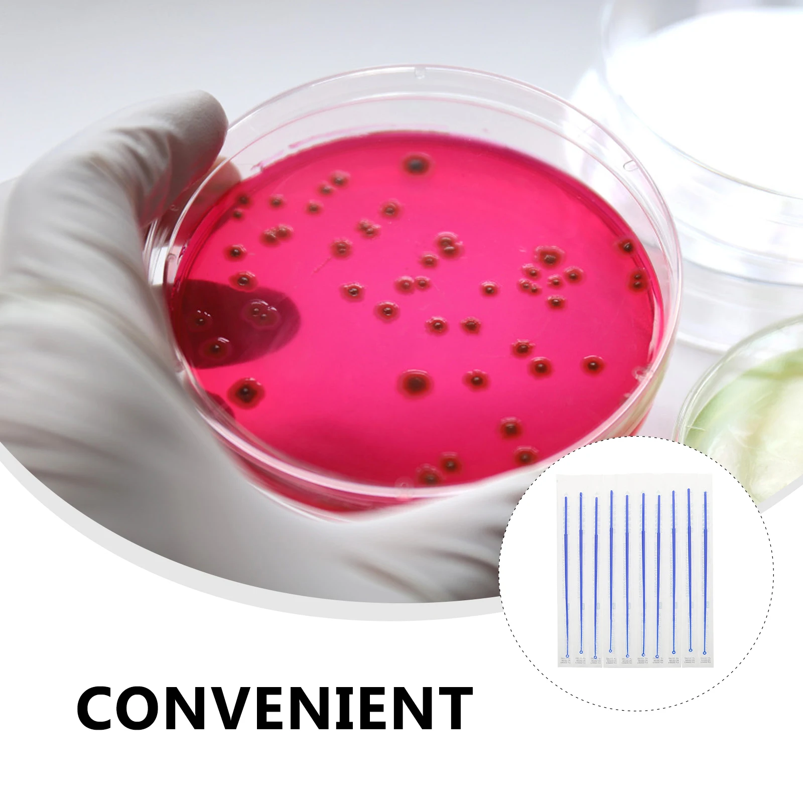 

20 Pcs Inoculation Rods Disposable Microbiology Tools 5ul Sampling Sticks Lab Experiment Accessories Heat Resistant Stable