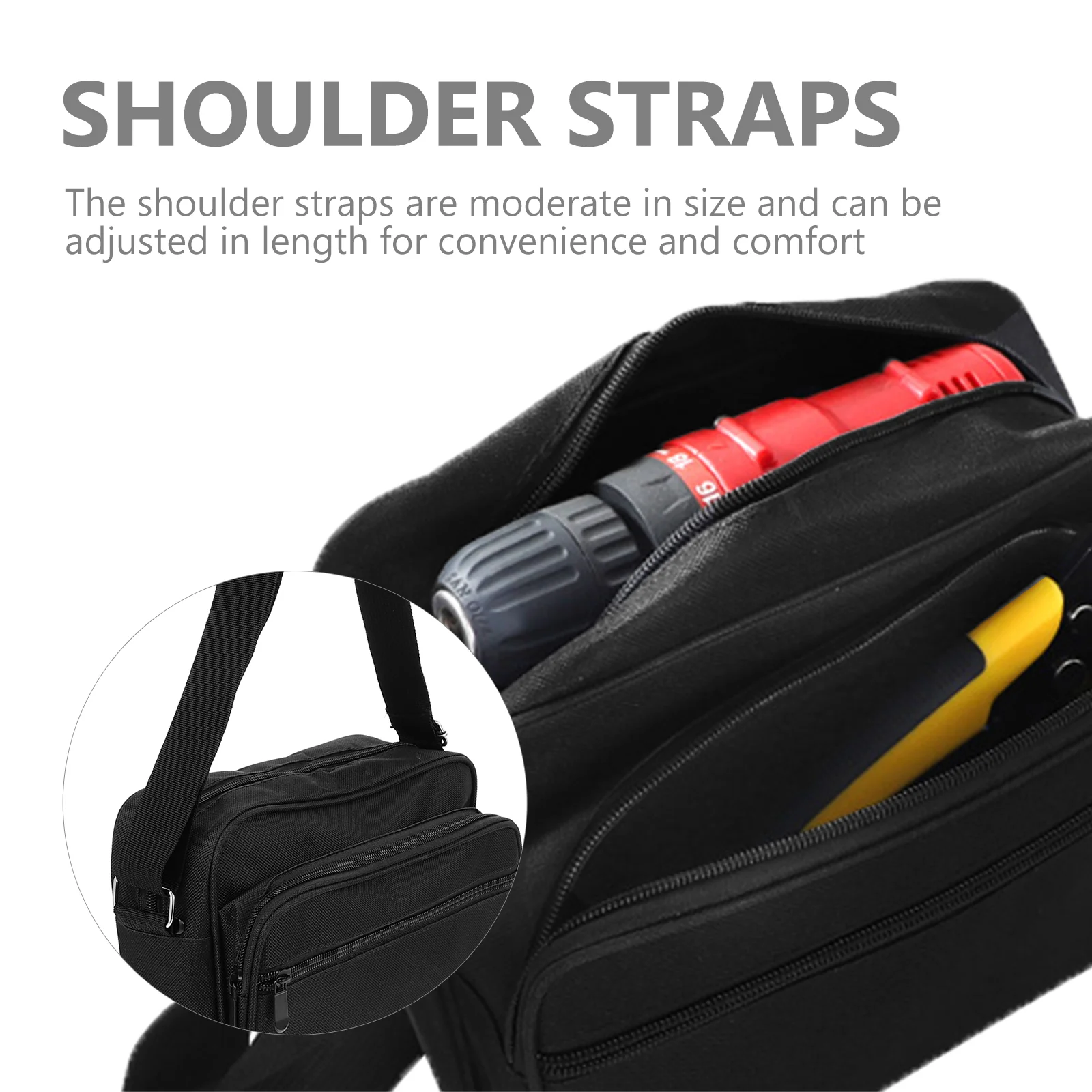 Canvas Tool Bag Hardware Toolkit Bag Small Maintenance Repairing Tool Crossbody Bag Electrician Carrying Bag Organizer