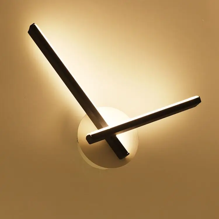 Modern Nordic LED Wall Lamp, Minimalist Black Geometric Sconce for Bedroom Bedside Living Room Decor, Creative Home Light view 6