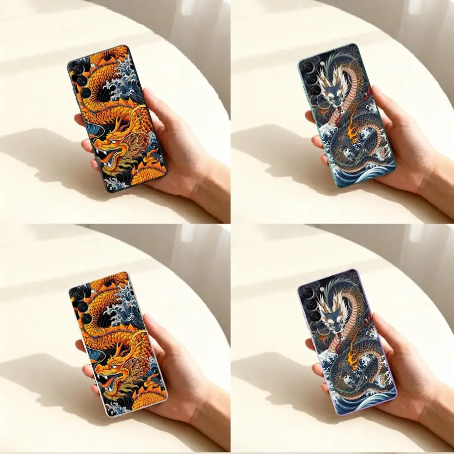 Traditional Dragon Case for Samsung Galaxy A50 A56 A04 A20s A71 A73 A30s A53 A05 A03 A02s A06 Phone Cover