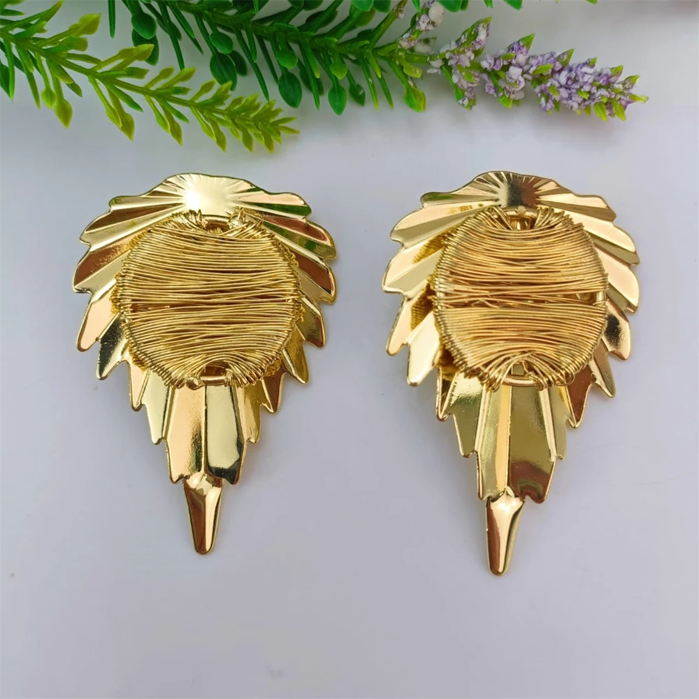 EMMA مجموعات مجوهرات الزفاف الفاخرة المصنوعة يدويا دبي مطلية بالذهب نيجيريا حفل زفاف مجموعات قلادة للنساء هدايا عيد ميلاد الأم #3