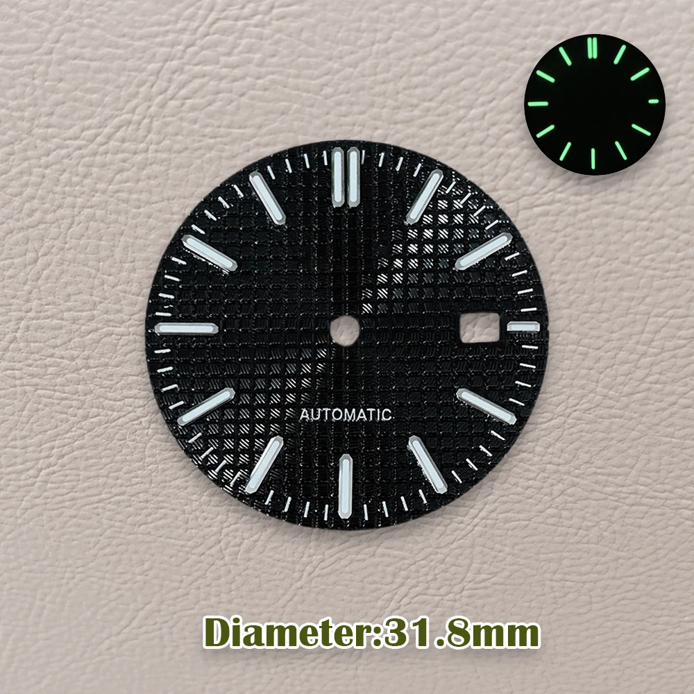 31.8mm S Logo oak AP Dial Suitable for NH35/NH36 Movement Green Luminous High Quality Watch Modification Accessories Repair