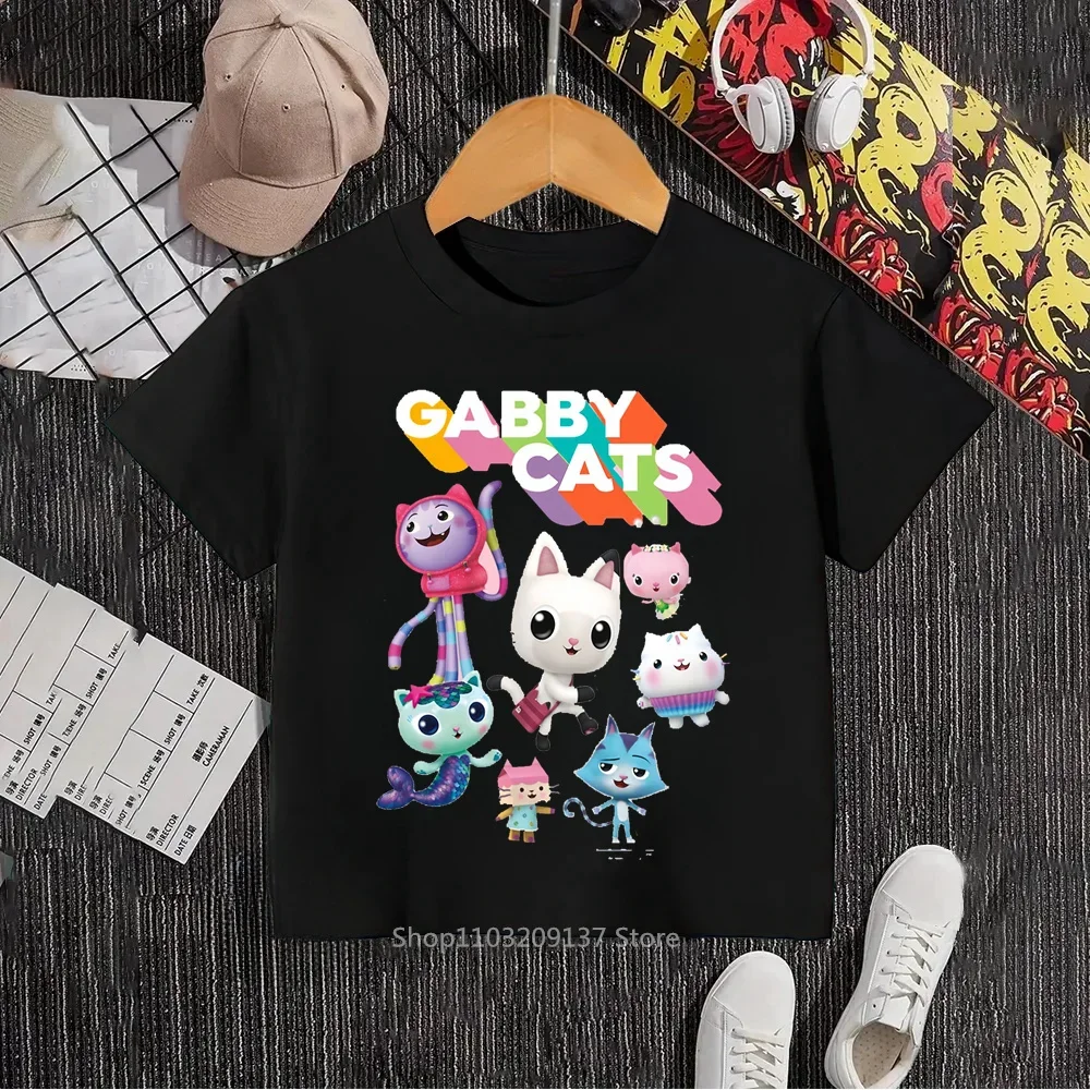 Newest Arrivals Gabby's Dollhouses Tees Cuter Cartoons for Boys and Girls Summertime Fashion in Q-Styles Softer Simpler Designs