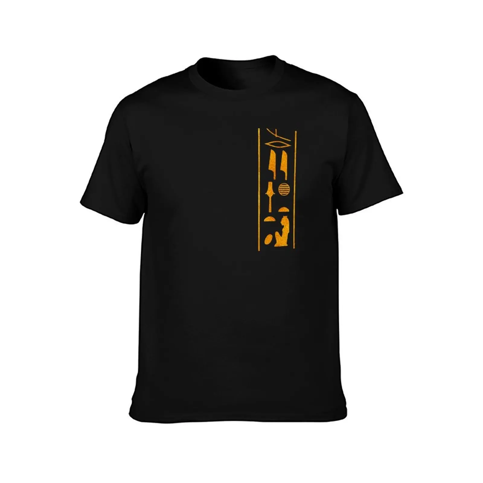 Beloved of Sekhmet. Gold Hieroglyphic T Shirt design: Original Artwork Copyright Stuart Littlejohn/QPublishing 2019 T-Shirt