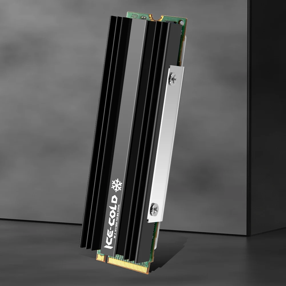 Dissipateur thermique M.2 NGFF NVME 2280 SSD avec coussin thermique en Silicone, radiateur de disque à semi-conducteurs, refroidisseur de refroidissement en alliage d'aluminium
