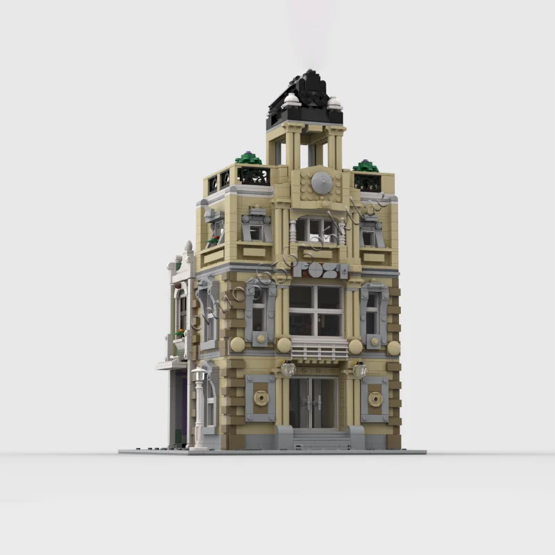 2924 peças moc canto post office blocos de construção estilo arquitetônico tijolos educacional diy montagem brinquedo conjunto para crianças presente