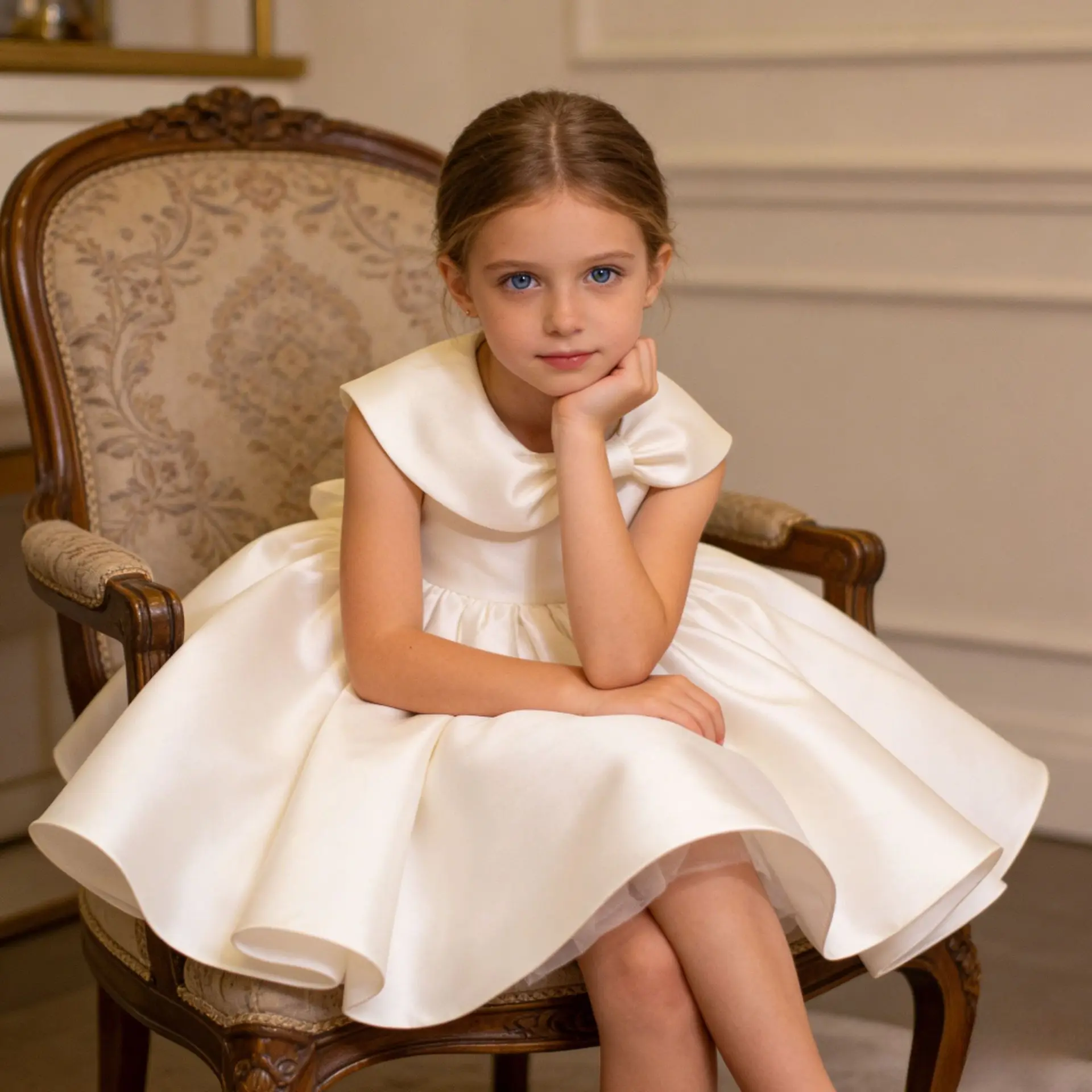

Baby Girl Summer and Spring New Style Dress Birthdays Flower Girl Princess Fluffy Fashion Solid Color Skirt