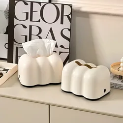 Luxury Creative Milk Cloud Living Room Tissue Box Wall Mounted Car Use Paper Towel Holder Ornament Elegant Design Multi-function