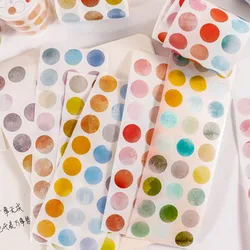 1 rulo suluboya Polka Dot Sticker önemsiz journaccessories aksesuarları Scrapbooking DIY renk etiket Washi Sticker kırtasiye takım