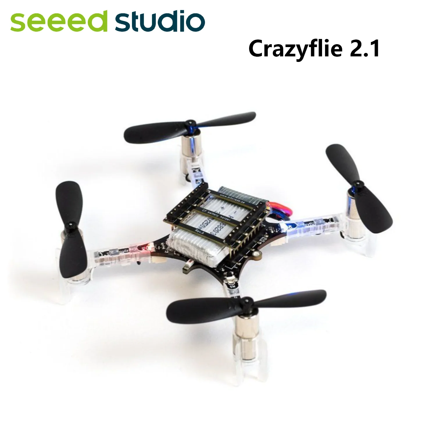 Crazyflie 2.1- Open Source Mirco Quadcopter Drone Support Bluetooth5 LE,Robotics,Suitable for Indoor/Small Space/High Density